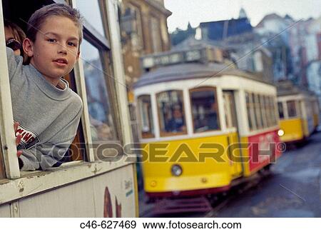 Tram. Lisbon. Portugal View Large Photo Image Stock Photo - Tram. Lisbon. Portugal. Fotosearch