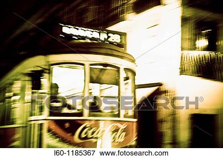 Tram, Lisbon, Portugal View Large Photo Image Stock Photo - Tram, Lisbon, Portugal. Fotosearch