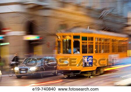 Tram, Milan, Italy View Large Photo Image Stock Image - Tram, Milan, Italy. Fotosearch