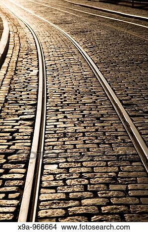 Tram tracks in Ghent, Belgium View Large Photo Image Picture - Tram tracks in Ghent, Belgium. Fotosearch
