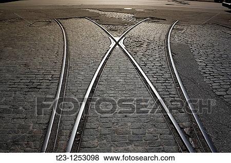 Stock Photo - Tram tracks. Fotosearch