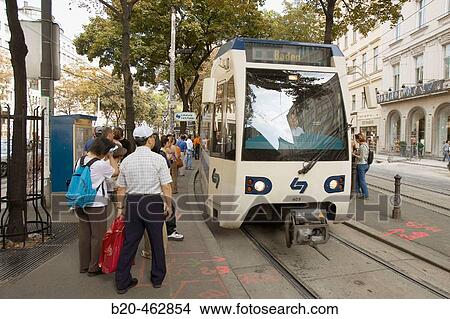 Tramway, Karntner Ring. Vienna, Austria. View Large Photo Image Picture - Tramway, Karntner Ring. Vienna, Austria.. Fotosearch
