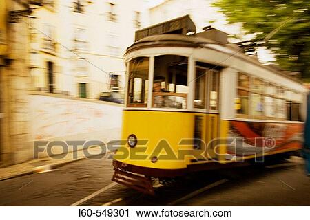Stock Image - Tramway. Lisbon. Portugal.. Fotosearch