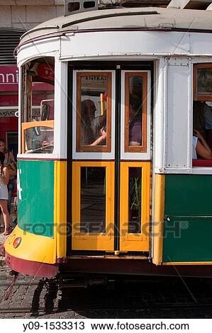 Tramway, Lisbon, Portugal View Large Photo Image Stock Image - Tramway, Lisbon, Portugal. Fotosearch