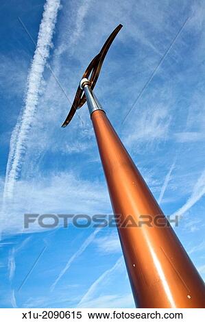 Stock Photography - Trans Pennine Trail Marker on Hornsea Seafront East Riding of Yorkshire England.. Fotosearch