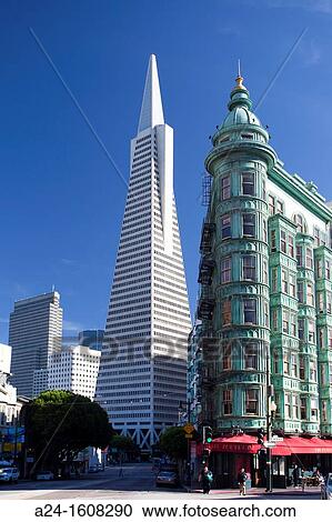 Stock Image - Transamerica Pyramid building, San Francisco, California, USA. Fotosearch
