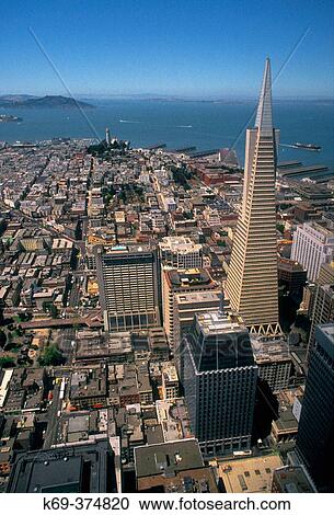 Stock Image - Transamerica Pyramid. Overview. San Francisco. California. USA. Fotosearch