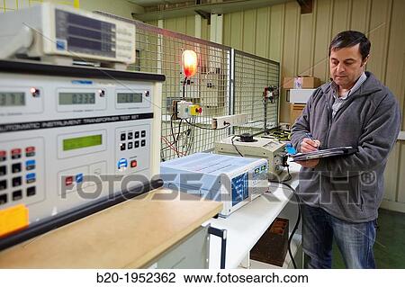 Stock Image - Transformation ratio measurement. High Voltage Electric Laboratory. Certification of electrical equipment. Technological Services to Industry. Tecnalia Research & innovation, Bizkaia, Basque Country, Spain.. Fotosearch