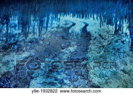 Stock Image - Traumatic dream path in winter. Fotosearch