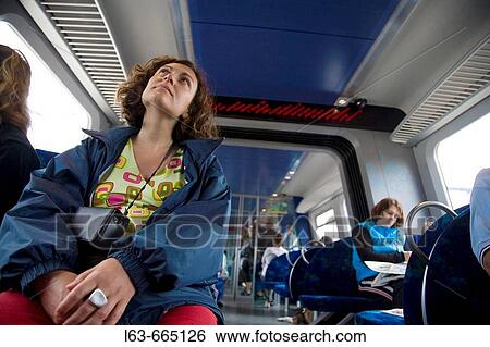 Travelling by train. Denmark. View Large Photo Image Stock Photograph - Travelling by train. Denmark.. Fotosearch