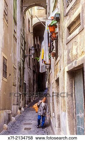 Travessa de Sao Joao da Pra? a, Alfama, Lisboa, Portugal. View Large Photo Image Stock Photo - Travessa de Sao Joao da Pra? a, Alfama, Lisboa, Portugal.. Fotosearch