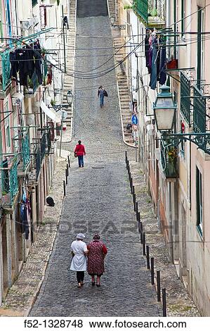Travessa do Sequeiro, Lisbon, Portugal, Europe View Large Photo Image Stock Photo - Travessa do Sequeiro, Lisbon, Portugal, Europe. Fotosearch