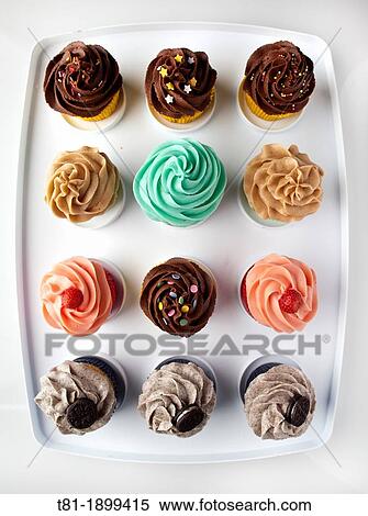 tray of cupcakes View Large Photo Image Stock Photography - tray of cupcakes. Fotosearch