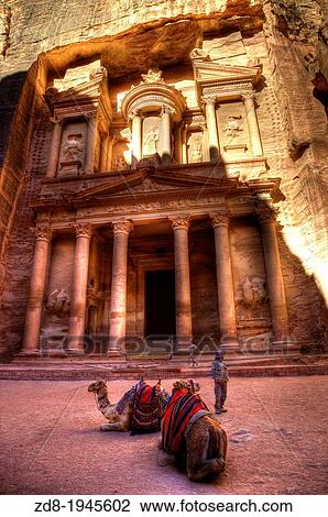 treasury in petra ruins. jordan. View Large Photo Image Stock Image - treasury in petra ruins. jordan.. Fotosearch