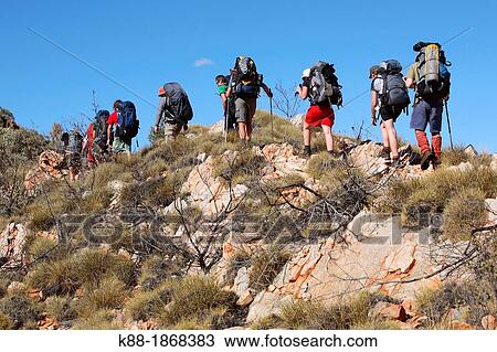 Trekking on the Larapinta Trail West McDonnell Ranges, Central Australia View Large Photo Image Stock Image - Trekking on the Larapinta Trail West McDonnell Ranges, Central Australia. Fotosearch