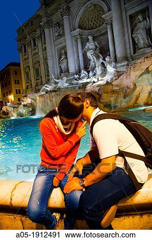 Stock Image - Trevi Fountain Rome, Lacio Italy. Fotosearch