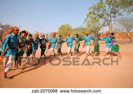 Stock Photo - Tribal dance, Shilpgram, Udaipur, Rajasthan India.. Fotosearch