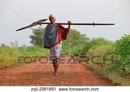 Tribal man. Baiga Tribe, Madhya Pradesh, India. View Large Photo Image Stock Image - Tribal man. Baiga Tribe, Madhya Pradesh, India.. Fotosearch