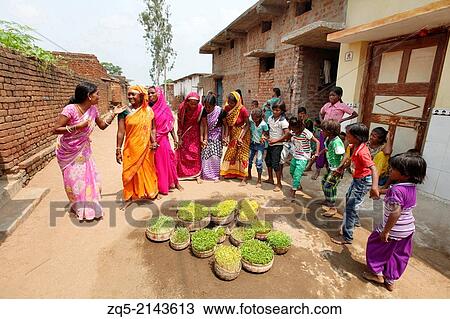 Tribal people celebrating Karma Puja festival with seedlings. Baludih village district Bokaro, Jharkhand. View Large Photo Image Stock Image - Tribal people celebrating Karma Puja festival with seedlings. Baludih village district Bokaro, Jharkhand.. Fotosearch