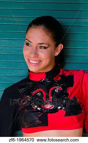 Trinidad Cuba dancer in costume against wall and smile. View Large Photo Image Stock Image - Trinidad Cuba dancer in costume against wall and smile.. Fotosearch