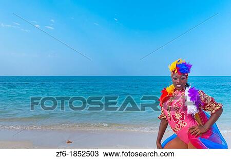 Trinidad Cuba dancer in costume on beautiful beach of ocean with sand View Large Photo Image Stock Image - Trinidad Cuba dancer in costume on beautiful beach of ocean with sand. Fotosearch