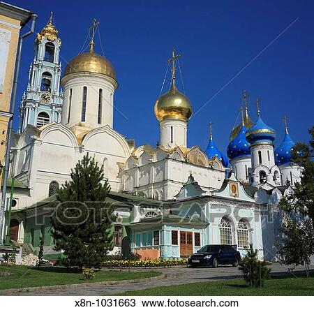 Trinity Cathedral 1422-1423, Trinity Lavra of St Sergius, Sergiyev Posad, Moscow region, Russia View Large Photo Image Stock Image - Trinity Cathedral 1422-1423, Trinity Lavra of St Sergius, Sergiyev Posad, Moscow region, Russia. Fotosearch