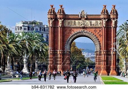 Triumphal Arch, Barcelona. Catalonia, Spain View Large Photo Image Stock Image - Triumphal Arch, Barcelona. Catalonia, Spain. Fotosearch