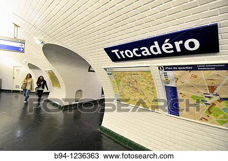 Trocadero subway station, Paris, France View Large Photo Image Stock Image - Trocadero subway station, Paris, France. Fotosearch