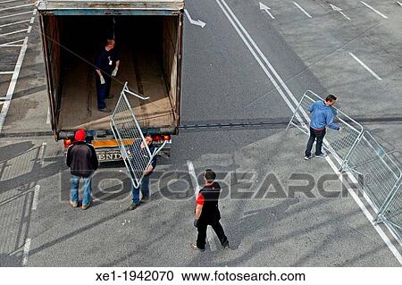 truck, fences, Barcelona, Catalonia, Spain. View Large Photo Image Stock Image - truck, fences, Barcelona, Catalonia, Spain.. Fotosearch