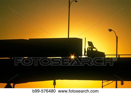 Truck on bridge. View Large Photo Image Stock Image - Truck on bridge.. Fotosearch