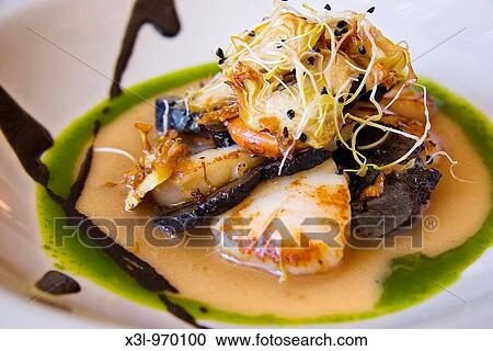 Truffle scallops Pamplona Navarra Spain View Large Photo Image Stock Image - Truffle scallops Pamplona Navarra Spain. Fotosearch