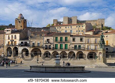 Trujillo CBceres province Extremadura Spain View Large Photo Image Stock Photograph - Trujillo CBceres province Extremadura Spain. Fotosearch