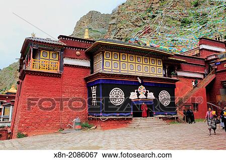 Tsurphu Monastery, Lhasa Prefecture, Tibet, China. View Large Photo Image Stock Photo - Tsurphu Monastery, Lhasa Prefecture, Tibet, China.. Fotosearch