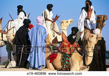Stock Photograph - Tuaregs in the Sahara. Mali. Fotosearch