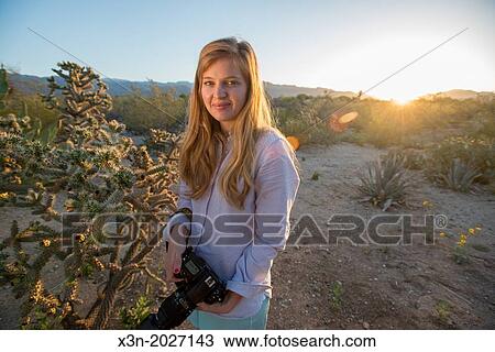 Tucson AZ Photographer In Desert. View Large Photo Image Stock Image - Tucson AZ Photographer In Desert.. Fotosearch
