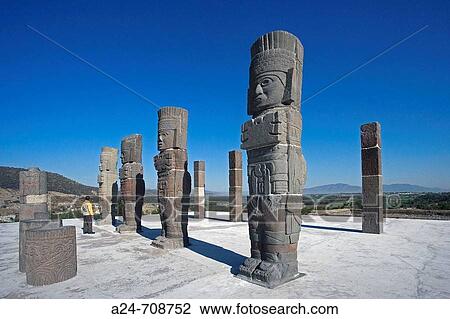 Tula City. Arqueological Area. Quetzalcoatl Temple. The Atlantes Statues. Mexico. View Large Photo Image Stock Image - Tula City. Arqueological Area. Quetzalcoatl Temple. The Atlantes Statues. Mexico.. Fotosearch