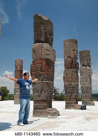 Stock Image - Tula. Toltec archaelogical site. Mexico. Fotosearch