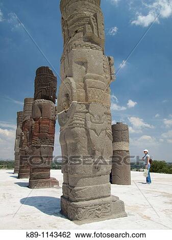 Stock Image - Tula. Toltec archaelogical site. Mexico. Fotosearch