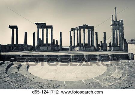 Tunisia, Central Western Tunisia, Dougga, Roman-era city ruins, Unesco site, Theater View Large Photo Image Stock Image - Tunisia, Central Western Tunisia, Dougga, Roman-era city ruins, Unesco site, Theater. Fotosearch