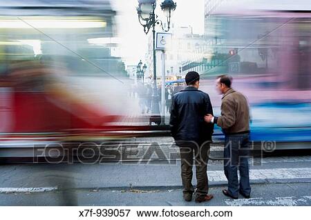Tunisia: City of Tunis tramway in Habib Bourguiba Avenue View Large Photo Image Stock Photo - Tunisia: City of Tunis tramway in Habib Bourguiba Avenue. Fotosearch