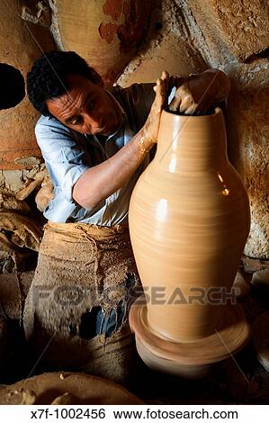 Tunisia Djerba Guellala traditional pottery Workshop of Younes El-Ghoul View Large Photo Image Stock Photograph - Tunisia Djerba Guellala traditional pottery Workshop of Younes El-Ghoul. Fotosearch