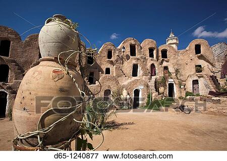 Tunisia, Ksour Area, Medenine, Ksar Medenine, ancient fortified ksar building View Large Photo Image Stock Photo - Tunisia, Ksour Area, Medenine, Ksar Medenine, ancient fortified ksar building. Fotosearch
