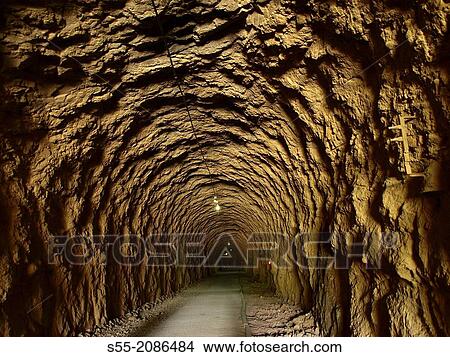 Picture - Tunnel, via verde Delta d? Ebro. Terra alta, Catalonia, Spain.. Fotosearch
