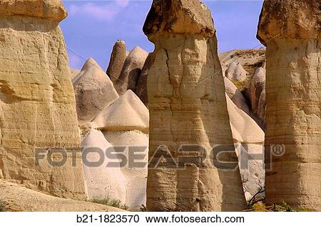 Turkey-Cappadocia- Fairy Chimneys rock formation nearby Goreme. View Large Photo Image Stock Image - Turkey-Cappadocia- Fairy Chimneys rock formation nearby Goreme.. Fotosearch
