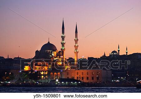 Turkey, Istambul New Mosque and Bosphorus View Large Photo Image Stock Image - Turkey, Istambul New Mosque and Bosphorus. Fotosearch