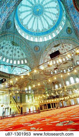 Stock Image - Turkey, Istanbul, Sultan Ahmet Camii, Blue Mosque. Fotosearch
