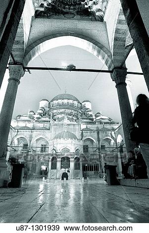 Turkey, Istanbul, The New Mosque or Mosque of the Valide Sultan at Night View Large Photo Image Stock Photo - Turkey, Istanbul, The New Mosque or Mosque of the Valide Sultan at Night. Fotosearch