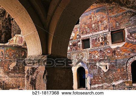 Turkey-? Kara Deniz? Black Sea- at the Monastery of the Virgin Mary at Sumela. View Large Photo Image Stock Photo - Turkey-? Kara Deniz? Black Sea- at the Monastery of the Virgin Mary at Sumela.. Fotosearch