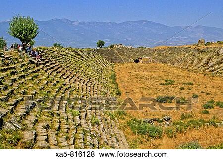 Stock Photo - Turkey, the ruins of Aphrodisias, the Stadium. Fotosearch