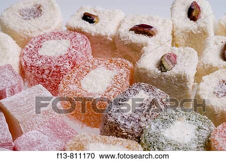 Stock Image - Turkish delights call lokum. Fotosearch